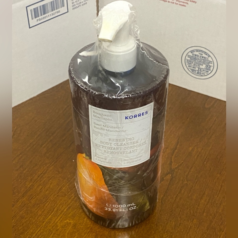 Korres renewing body cleanser Basil Mandarin33 Oz